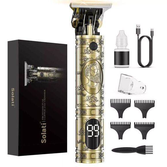 Cordless Hair Clippers for Men Professional Beard Trimmers with LCD Display - Picture 1 of 7